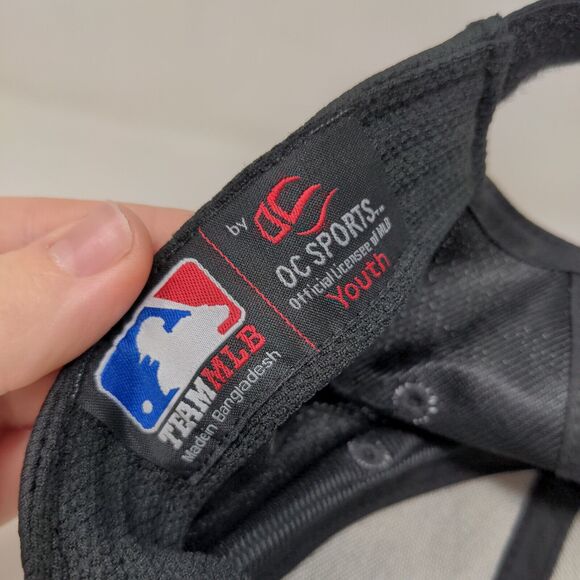 OC Sports Boy's Strapback Hat Black Size Youth Team MLB Blank Embroidered - Picture 7 of 7